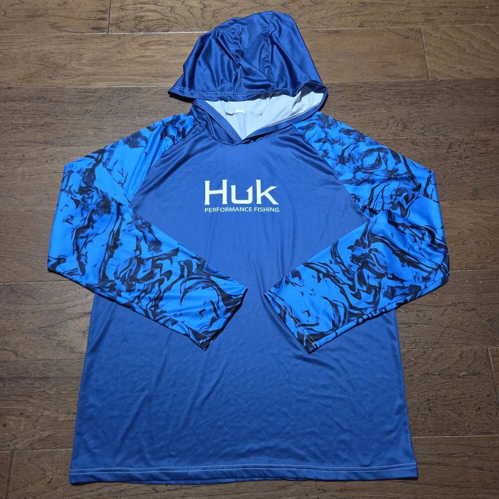 Huk Performance Fishing Outdoor Hoodie Men's XL Long Sleeve Sun Shirt